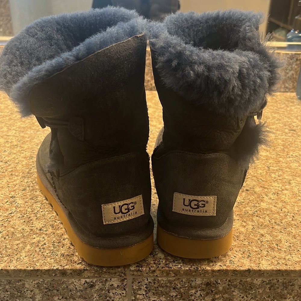 UGG Bailey Button Suede Mid-Calf Boots - Picture 4 of 12
